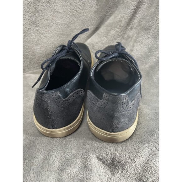 Bull Boxer Jadyn Men’s 9 Metallic Blue Leather Shoes Loafers Sneakers 43 Oxfords - Picture 10 of 13